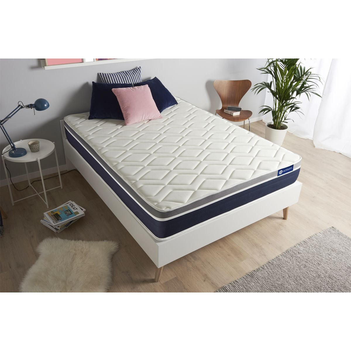 MATRATZE Actimemo confort Memory-Schaum 150 x 195 cm h2 - Weiß, Textil (150/195cm) - ACTISOM