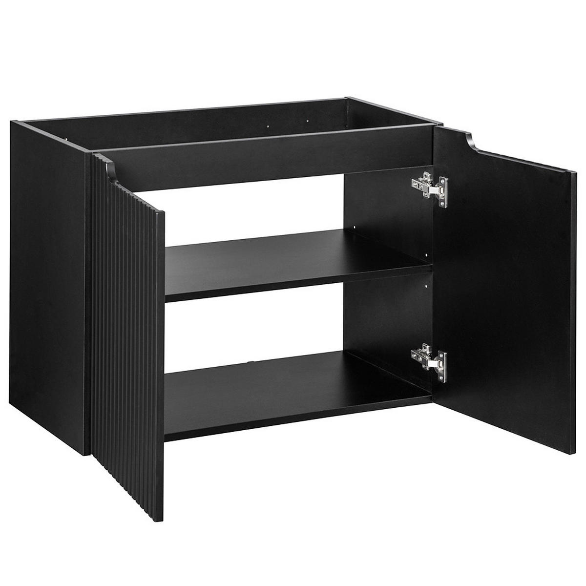 WASCHTISCH Newport-56 - Schwarz, Holzwerkstoff (80/71/40cm) - Lomado