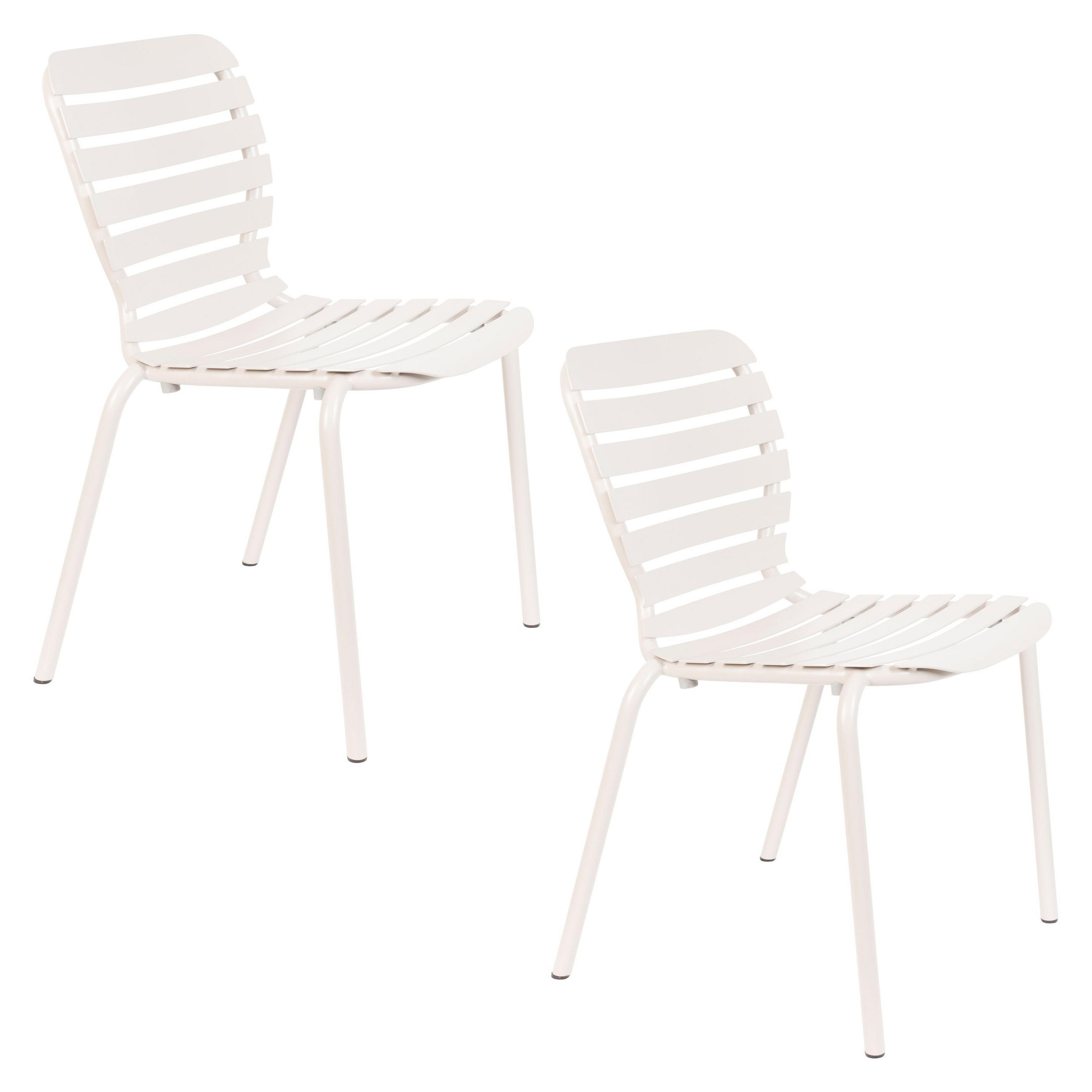 GARTENSTUHL Vondel Weiß - 2 er Set - Weiß, Metall (55.1/82.8/58.2cm) - Zuiver