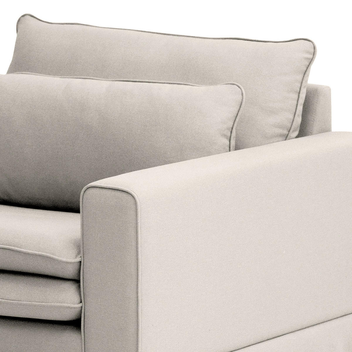 XXL-SESSEL mit Husse - Webstoff - Hellgrau/Schwarz, Wellpappe/Kunststoff (110/82/104cm) - home24