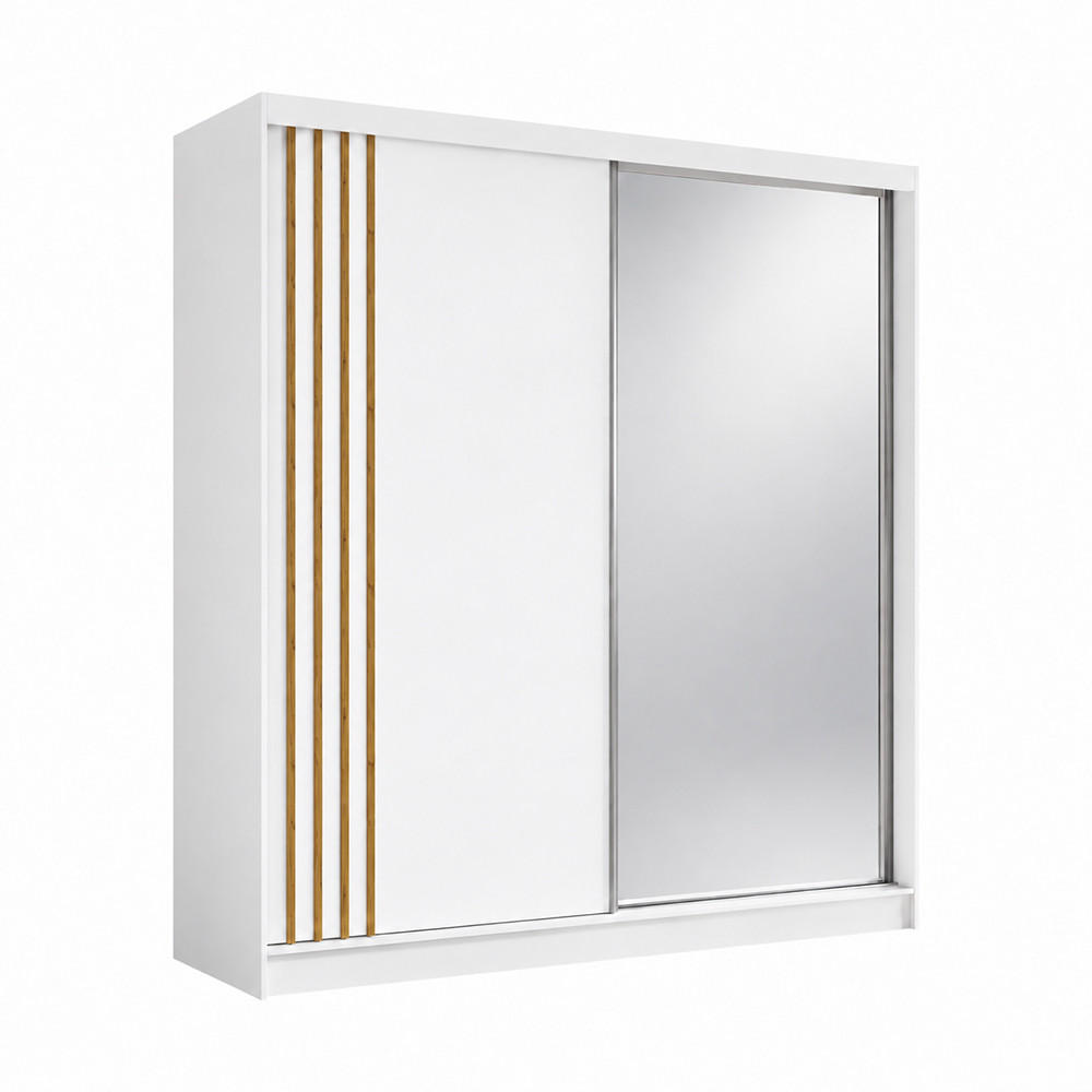 KS Home Concept Kleiderschrank Weiß 200x216x61 cm