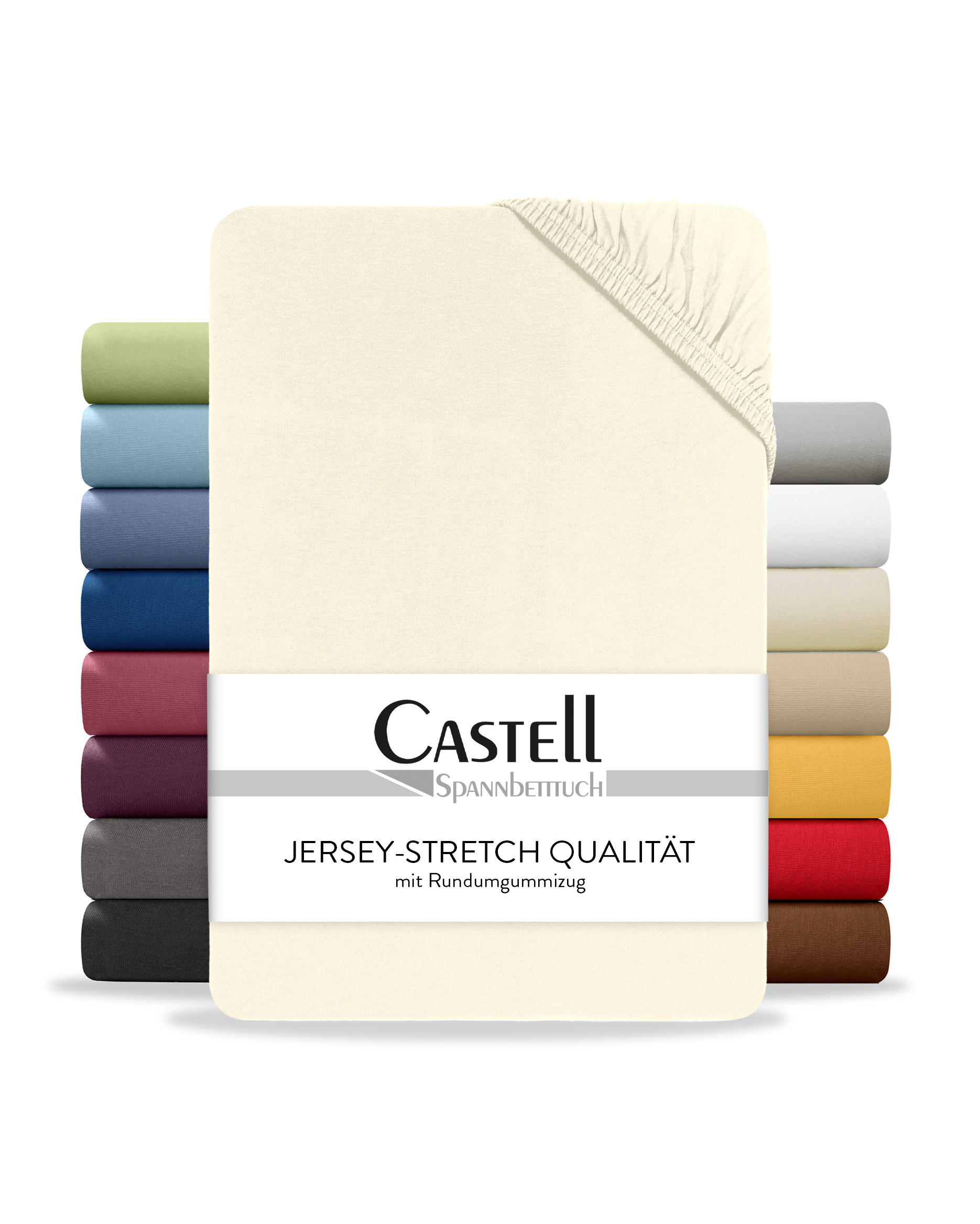 Castell Spannbetttuch Natur 120x200 cm