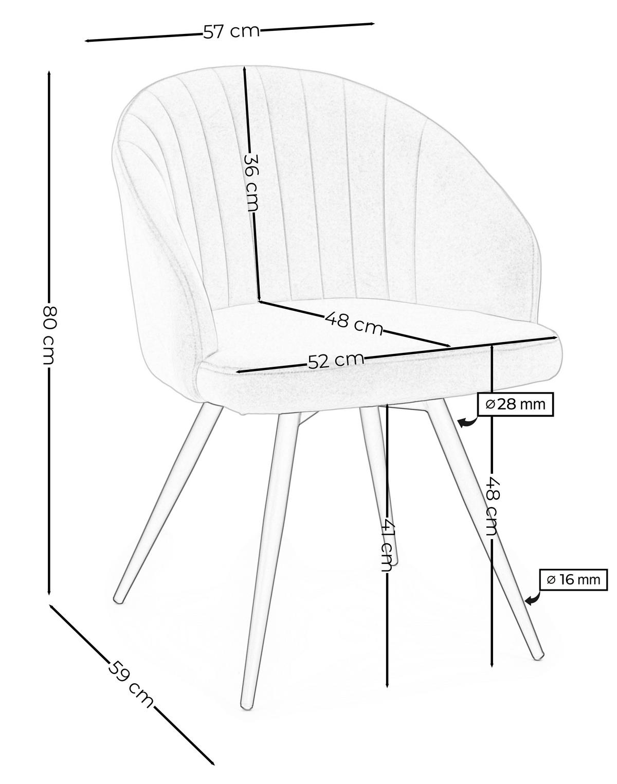 STUHL MODENA drehbar gepolsterter mit Steppung - dunkelbeige - Boucle Teddy - Beige/Schwarz, Textil/Metall (57/80/59cm) - NEW HOME