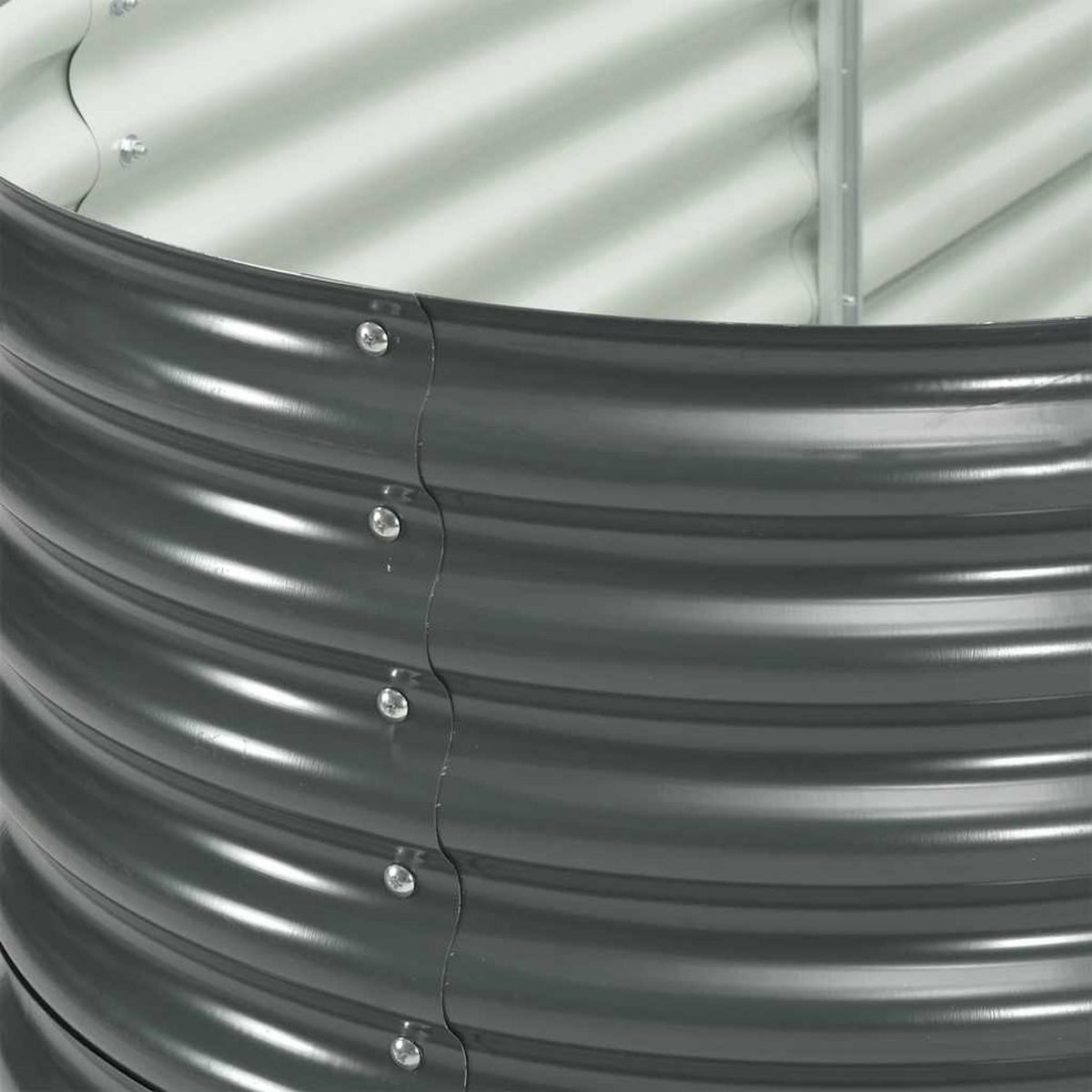 HOCHBEET 400/80/81 cm, aus Verzinkter Stahl, Grau - Grau, Metall (80/81/400cm) - vidaXL