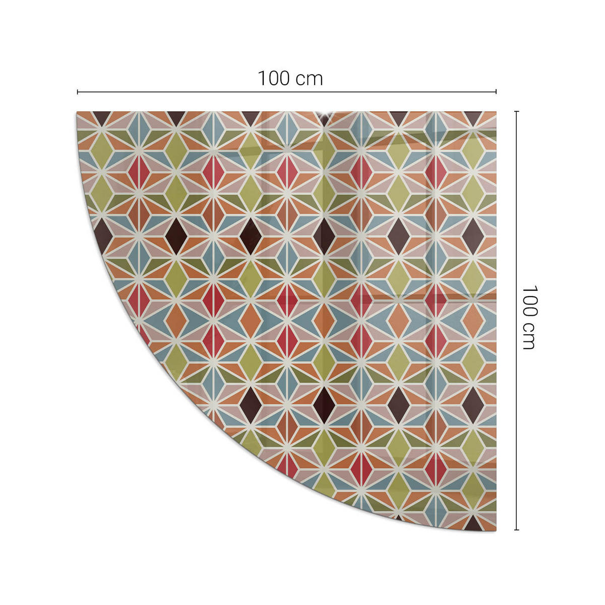 GLASPLATTE für Kamin 100x100 cm Braun - Braun, Glas (100/100/0.4cm) - ArtPrintCave