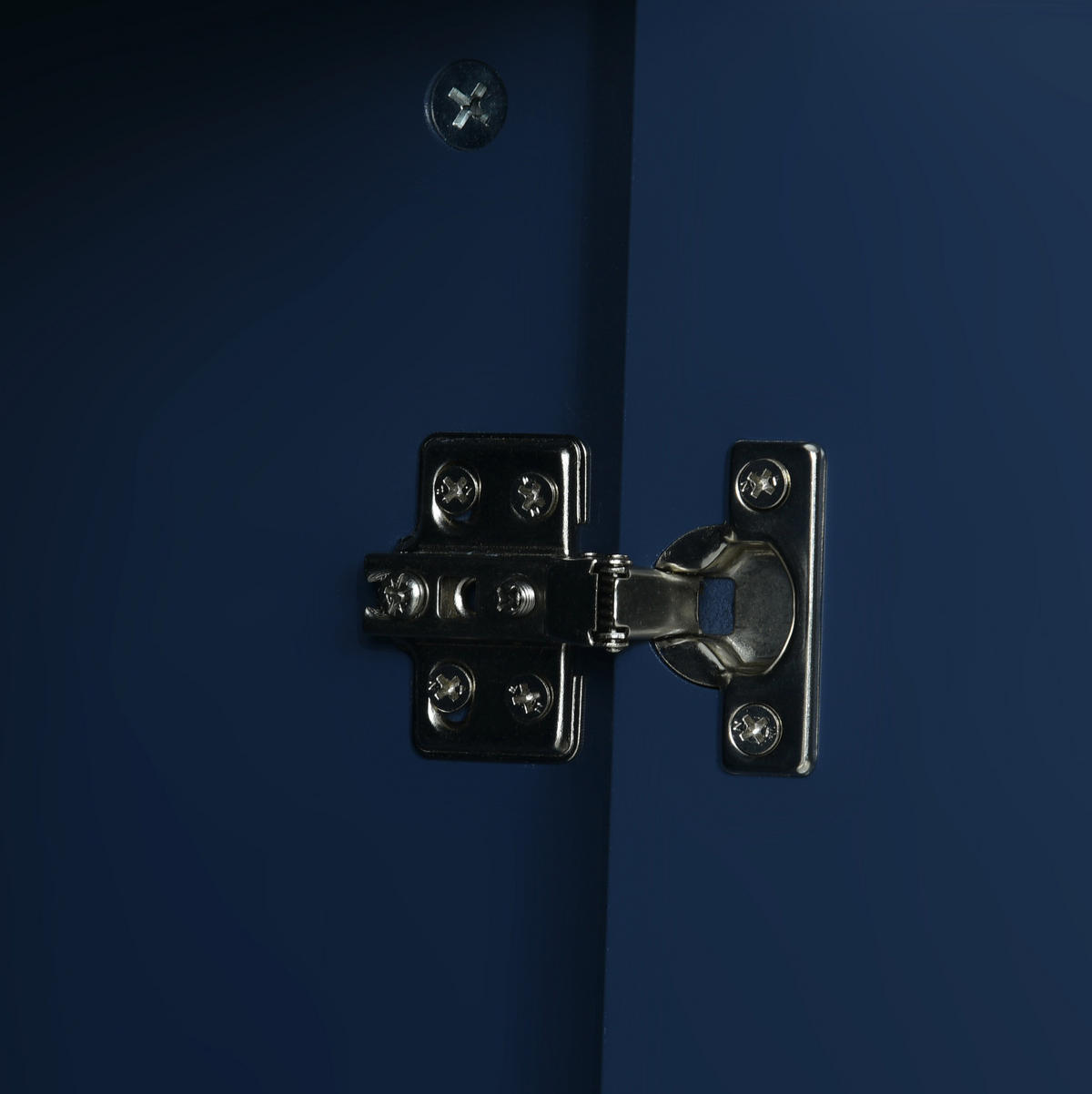 KOMODA z 2 vrati in 3 predali, temno modra, 120/40/83 cm - temno modra, kovina (40/83/120cm) - OKMYHOME