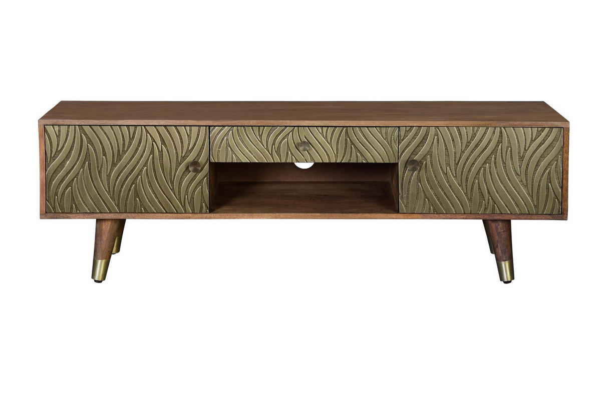 TV-SCHRANK aus Mangoholz - Braun, Holz (140/46/40cm) - Giner y Colomer