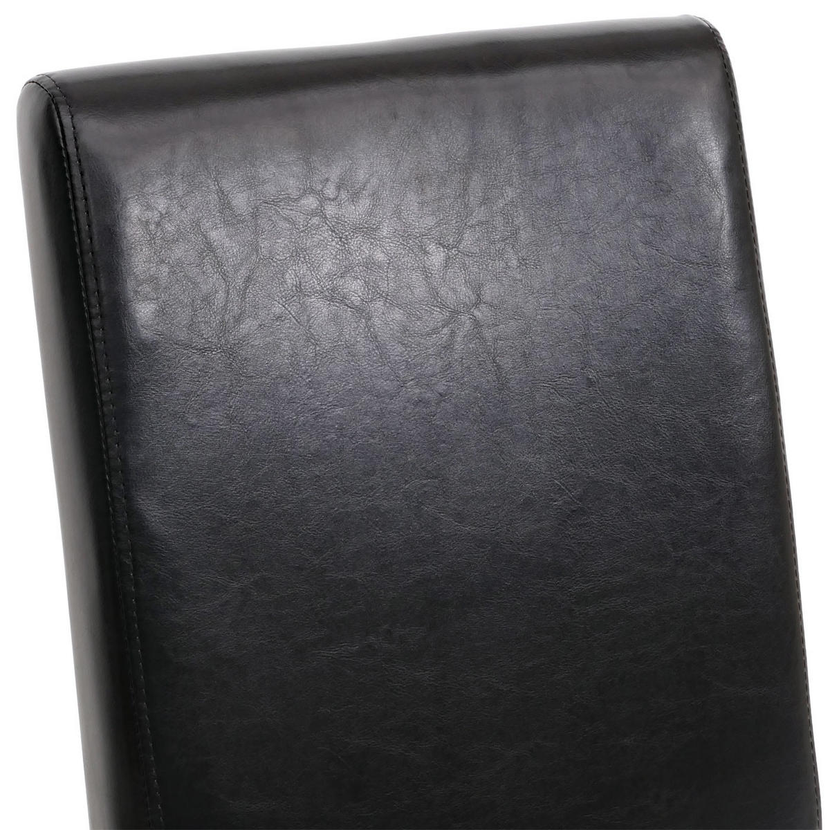 ESSZIMMERSTUHL Hochglanz Schwarz 6er-Set - Schwarz Hochglanz/Schwarz, Textil (43/90/56cm) - Jamb