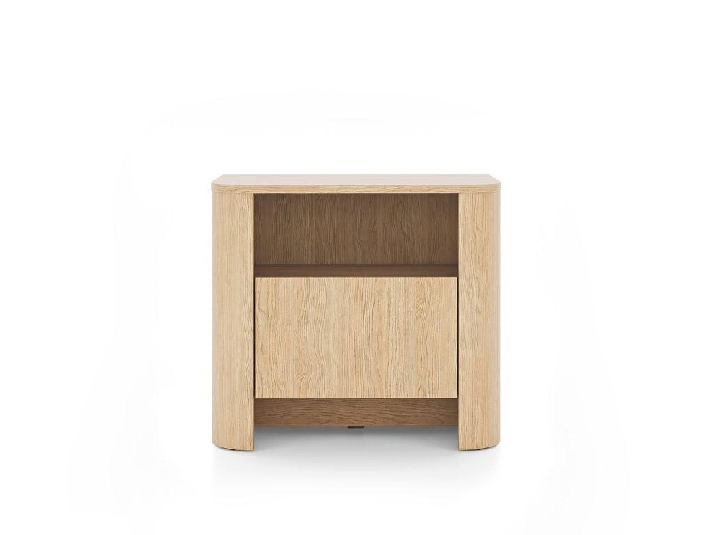 NACHTTISCH – S52 – BARI – Eiche Vicenza – Moderner Beistelltisch mit Schublade - Eichefarben, Holzwerkstoff (58/52/39cm) - hi-markt