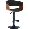 BARHOCKER Stoff walnuss/schwarz - Walnussfarben/Schwarz, Textil/Metall (60/90/51cm) - CLP