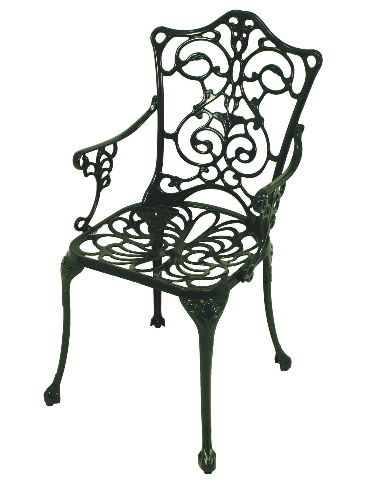 BISTROSTUHL Boulder - Jugendstil - Aluguss antik dunkelgrün - Grün, Metall (58/90/53cm) - TPFGarden