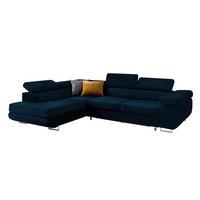 ECKSOFA Wilson 4 Sitzplätze Blau - Blau, Holzwerkstoff (271/201cm) - Petits-meubles
