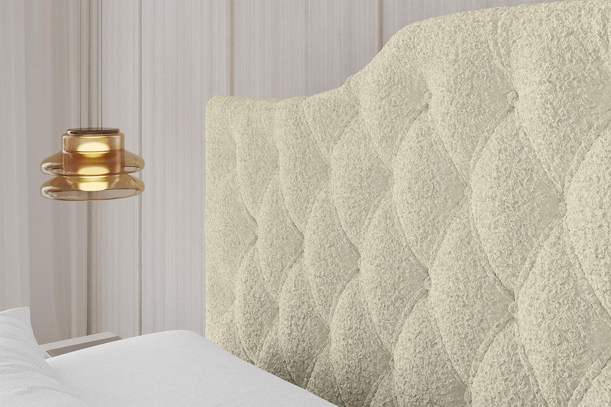 POLSTERBETT mit Bettkasten und Lattenrost, Boxbett ohne Matratze - FALIO 180x200 Beige - Taupe, Holzwerkstoff/Textil (180/200cm) - ALTDECOR