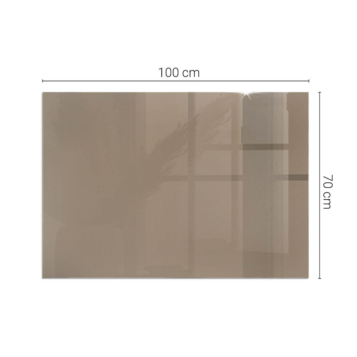 GLASPLATTE für Kamin 100x70 cm Braun - Braun, Glas (100/70/0.4cm) - ArtPrintCave