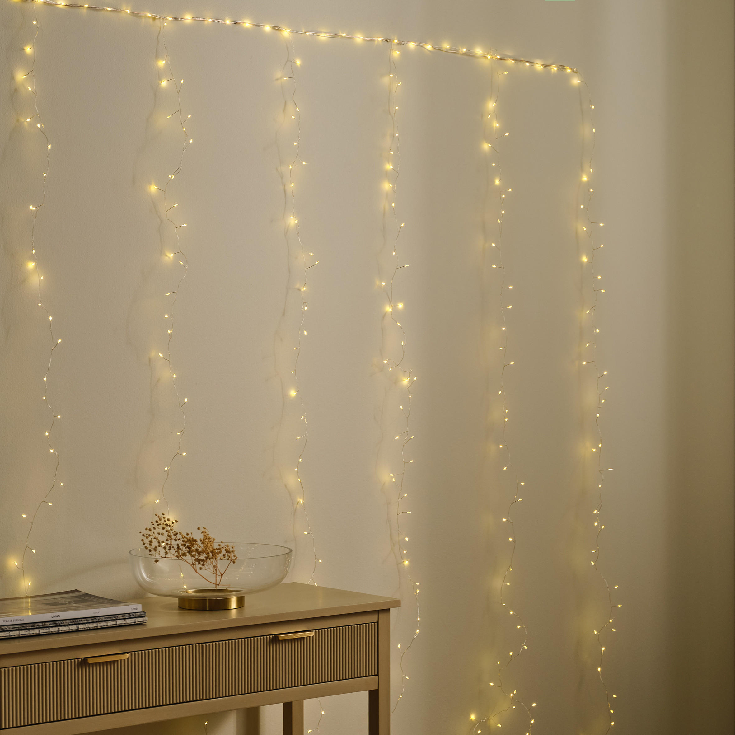 VORHANGLEUCHTEN Metwire, Silber, 200 x 5 x 800cm, Dekorative Christmas Weihnachtsdeko - Silberfarben, Kunststoff (800cm) - home&you