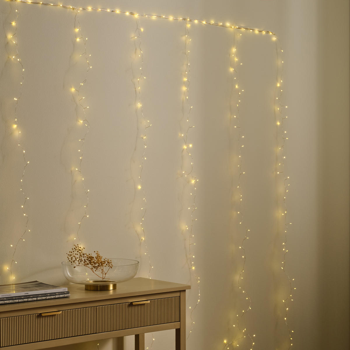 VORHANGLEUCHTEN Metwire, Silber, 200 x 5 x 800cm, Dekorative Christmas Weihnachtsdeko - Silberfarben, Kunststoff (800cm) - home&you