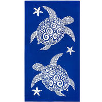STRANDTUCH Mikrofaser Blau 90x170 220g/m² - Bari - Blau, Textil (90/170cm) - LE COMPTOIR DE LA PLAGE