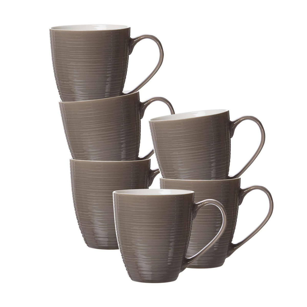 XXL BECHER Suomi Braun 550 ml 6er Set - Braun, Keramik (0.55L) - Ritzenhoff Breker