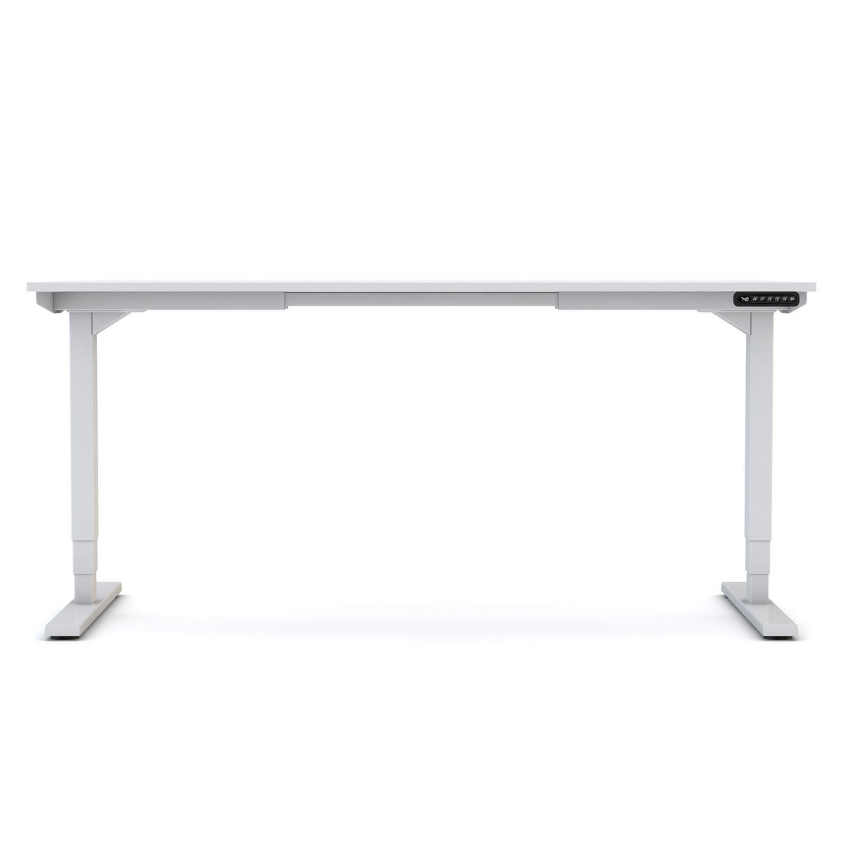 SCHREIBTISCH Elektrisch höhenverstellbarer Schreibtisch Y-Line Signalweiß Signalweiß 140/70/62-127cm - Weiß, Holzwerkstoff/Metall (70/140/127cm) - ASSMANN