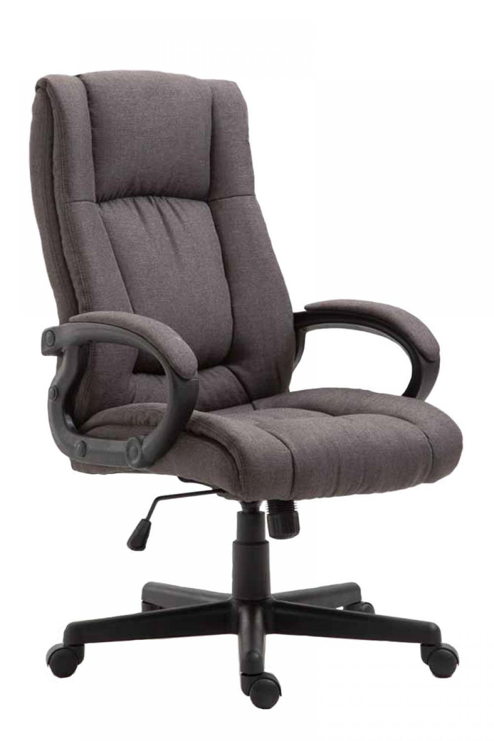 DREHSTUHL Stoff Dunkelgrau - Dunkelgrau/Schwarz, Kunststoff/Textil (66/106/70cm) - CLP