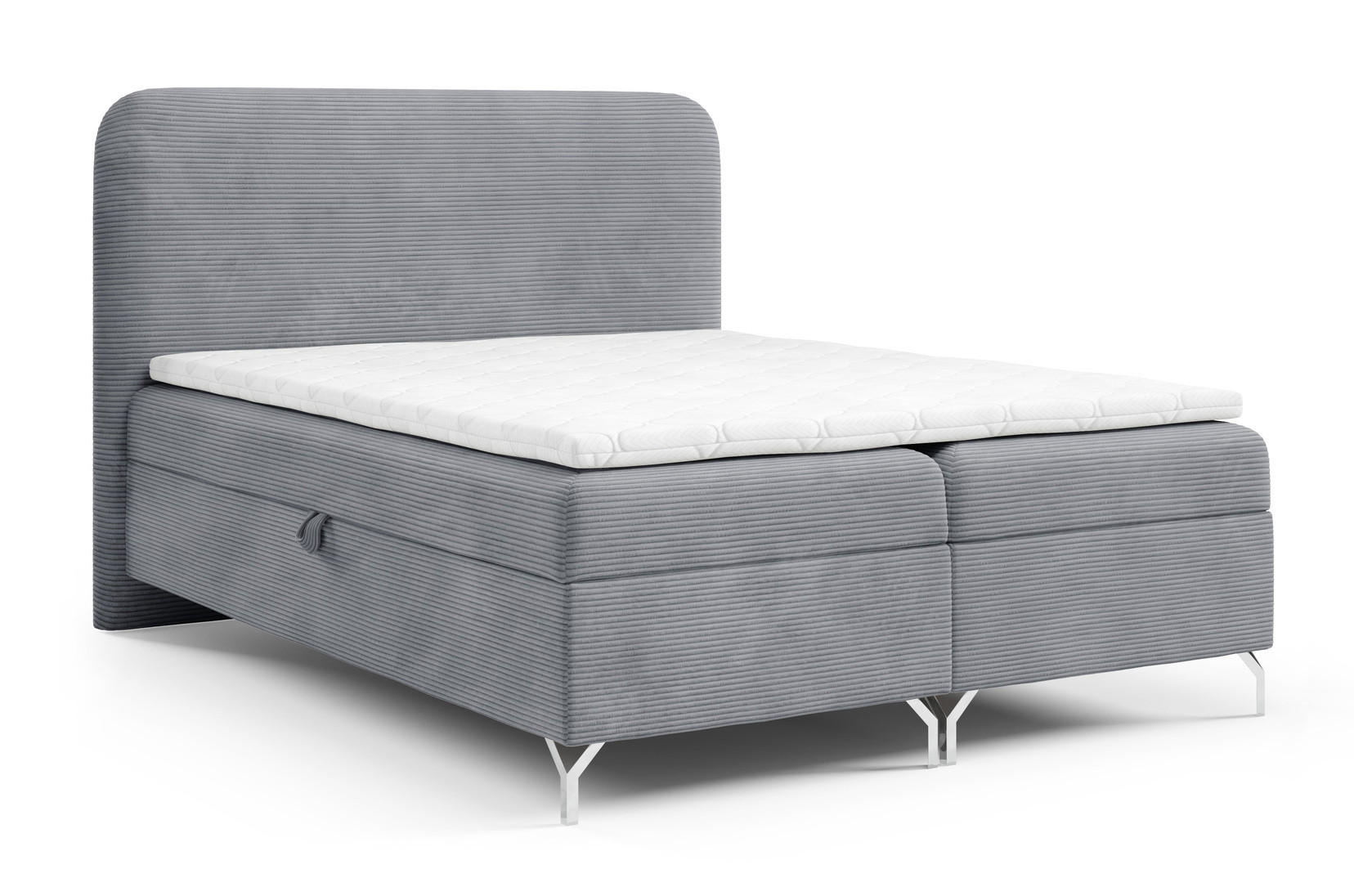 Emporius Boxspringbett Hellgrau 180x200 cm