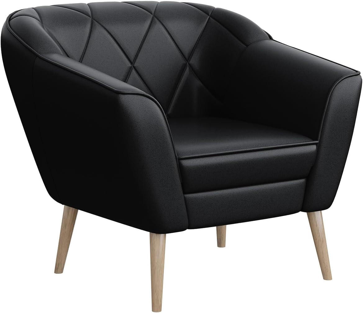 Meblini Sessel Schwarz 80x75x74 cm
