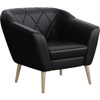SESSEL Gisela - Buchefarben/Schwarz, Holzwerkstoff/Buchenholz (80/75/74cm) - Meblini