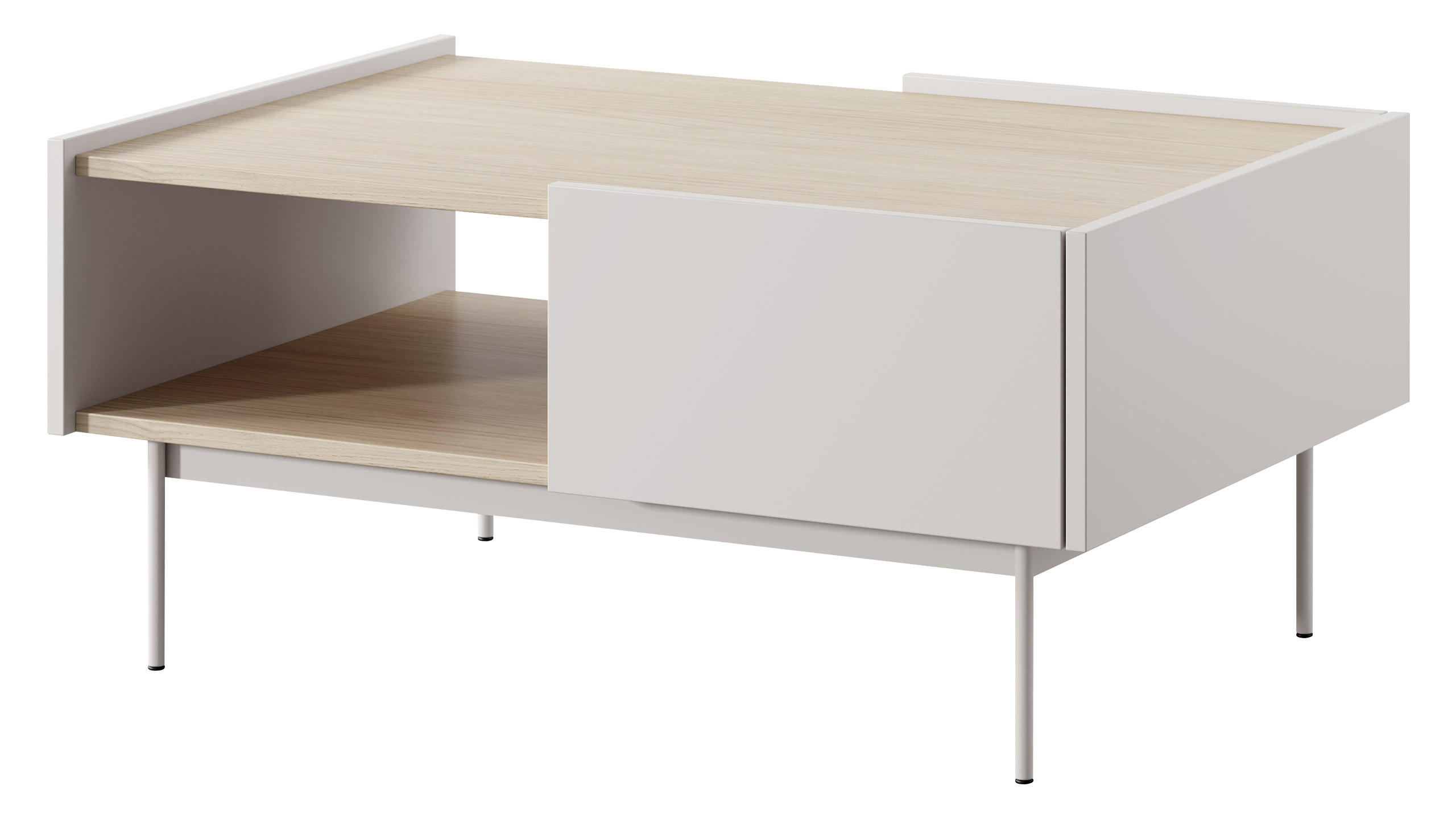 COUCHTISCH Color L97 - Creme, Holzwerkstoff/Metall (65/97/45cm) - MIRJAN24