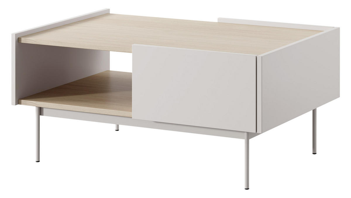 COUCHTISCH Color L97 - Creme, Holzwerkstoff/Metall (65/97/45cm) - MIRJAN24