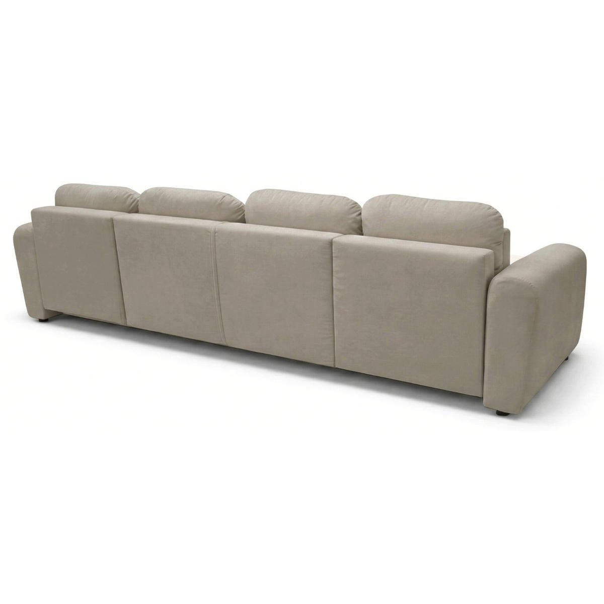 ROHOVÁ SEDAČKA U Olido béžový zamat - čierna/béžová, textil/plast (315/82/150cm) - Selsey