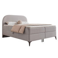 BOXBETT NOELIA 140/200 cm mit Matratze und Topper, Grau - Grau, Textil/Metall (140/200cm) - Idohome