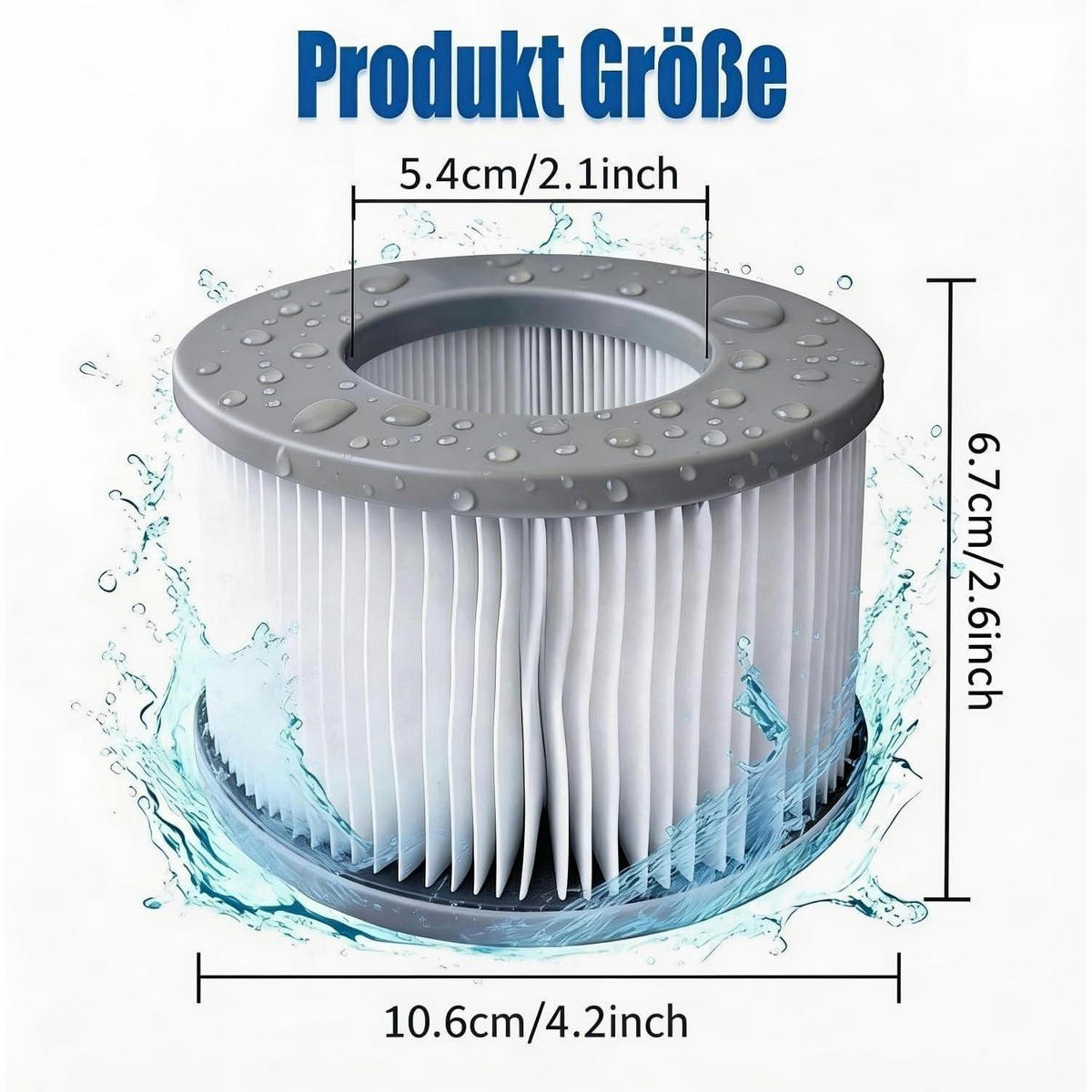 ERSATZFILTER 4er Set für Whirlpool ab 2020 - Weiß, Kunststoff (22/7/22cm)