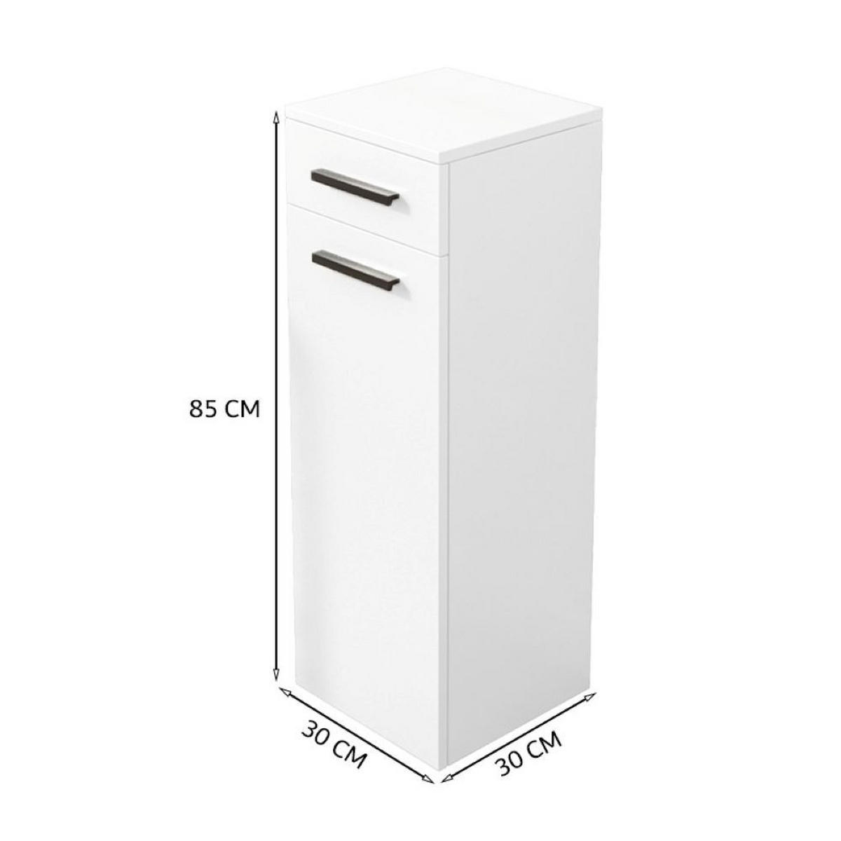 BÜCHERREGAL, weiß 30/30/85 cm - Weiß, Holzwerkstoff (30/85/30cm)