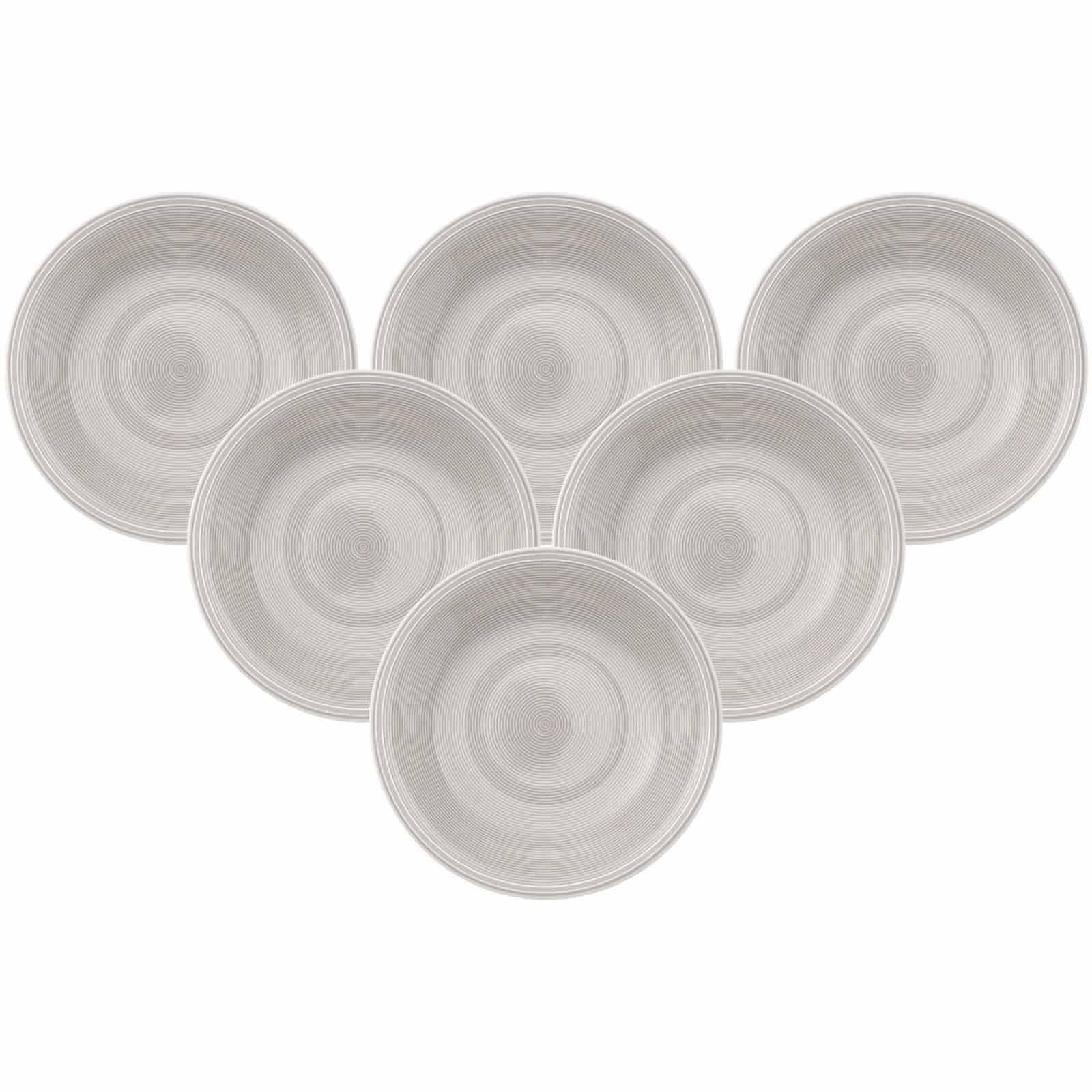 SUPPENTELLER Color Loop Stone ø 23,1 cm 6er Set - Grau, Keramik (23.1cm) - like.Villeroy & Boch