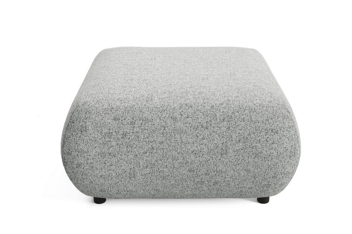 POLSTERHOCKER DELTA Modern Sitzhocker, Fußhocker Grau - Grau, Holzwerkstoff/Kunststoff (88/41/88cm) - MASSENO