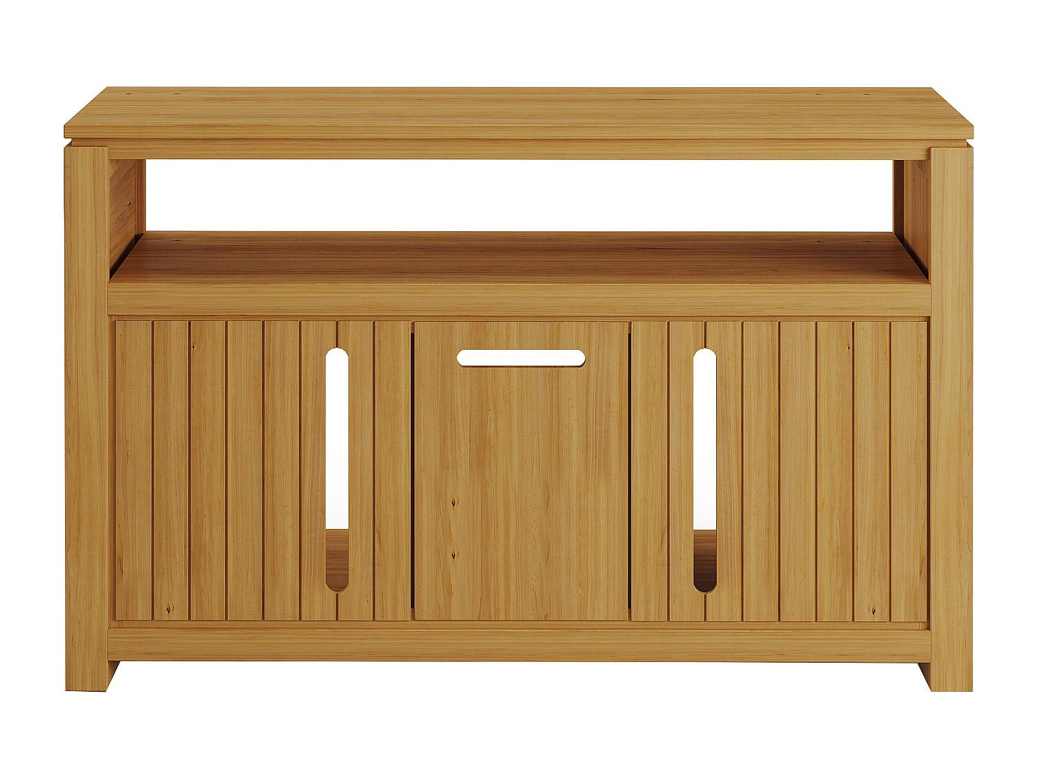 WASCHBECKENUNTERSCHRANK - 120 cm x 55 cm - Holz, Platte - Naturfarben Hell - SARATOK - Naturfarben, Holz (120/75/55cm) - Vente-Unique