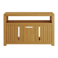 WASCHBECKENUNTERSCHRANK - 120 cm x 55 cm - Holz, Platte - Naturfarben Hell - SARATOK - Naturfarben, Holz (120/75/55cm) - Vente-Unique