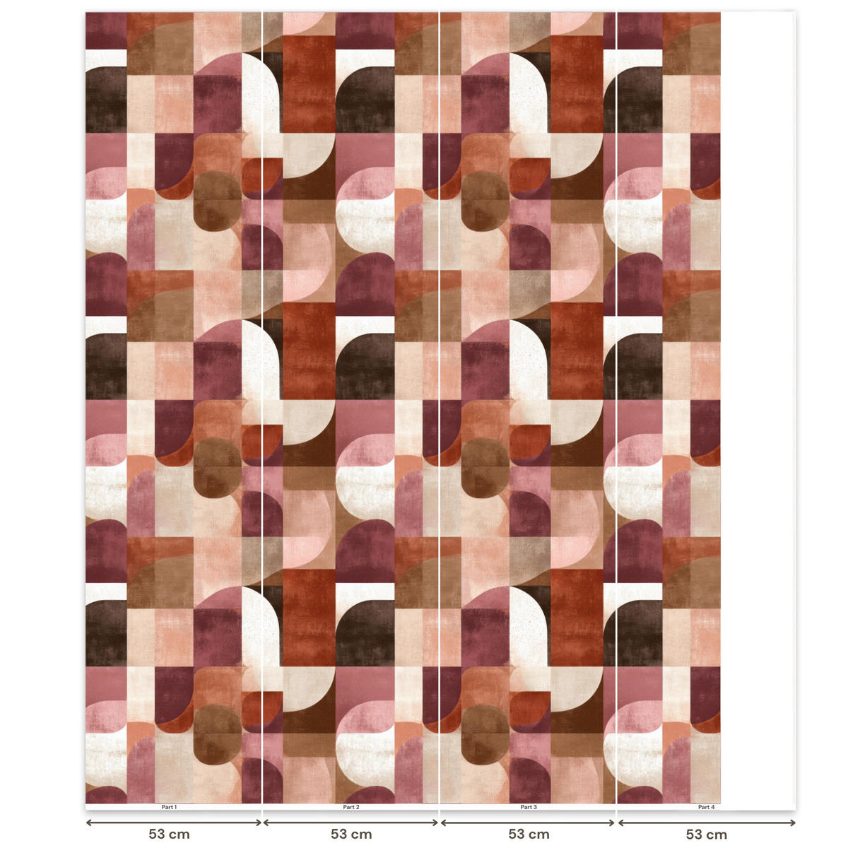 TAPETE - Geometrie - Modern - Retro - 180x220 cm - Multicolor, Papier (180/220cm) - OnlyWow
