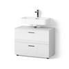 WASCHBECKENUNTERSCHRANK Ronco Weiß Hochglanz 80 x 58.6 cm - Weiß Hochglanz/Weiß, Holzwerkstoff (80/58.6/41cm) - Livinity®