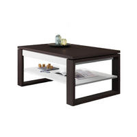 COUCHTISCH rechteckig Wenge - Weiß aufklappbar 110/65/50 cm - Walnussfarben/Weiß, Holzwerkstoff (65/110/50cm) - designimpex