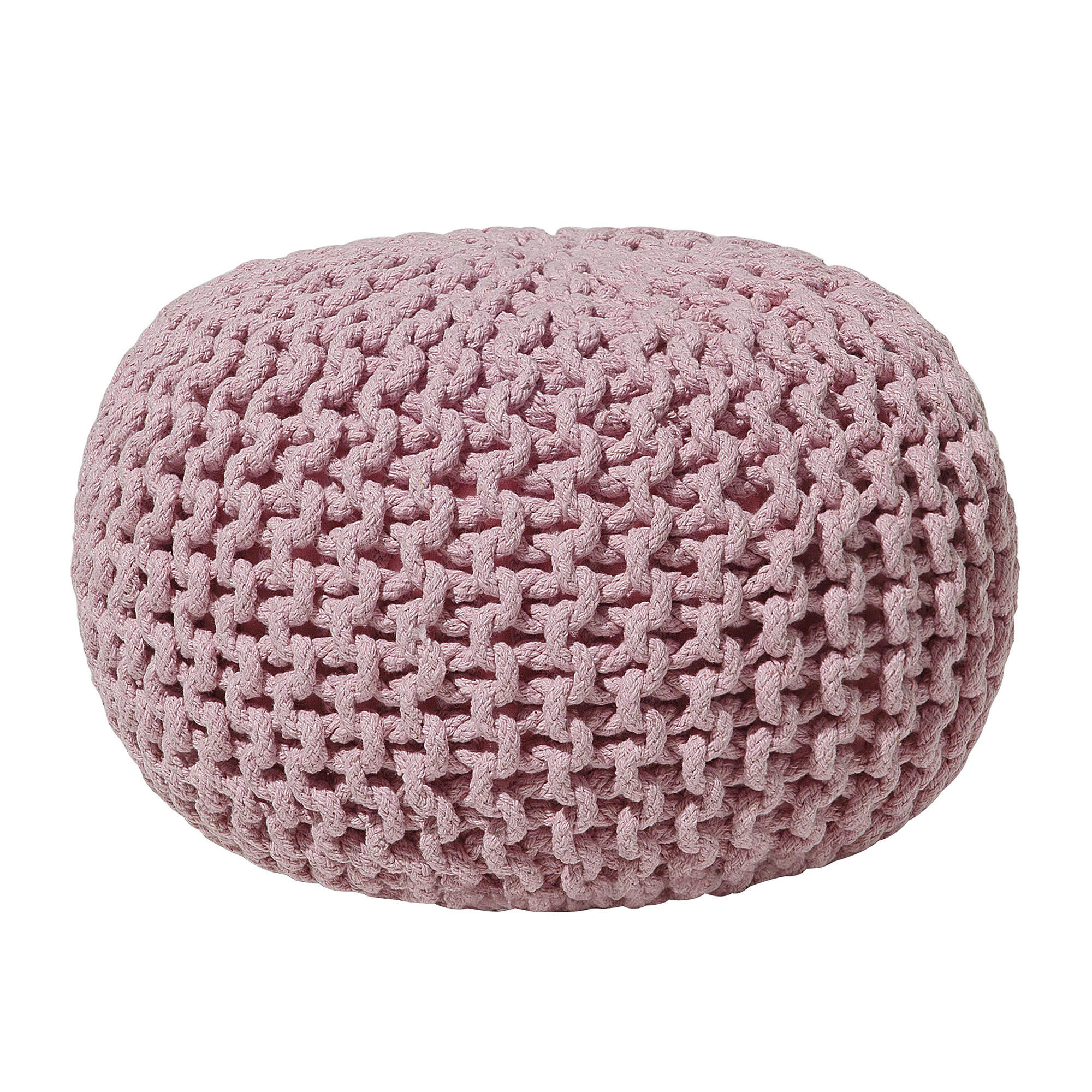 POUF Conrad 40/40/25 cm - Pink, Naturmaterialien/Textil (40/25/40cm) - Beliani