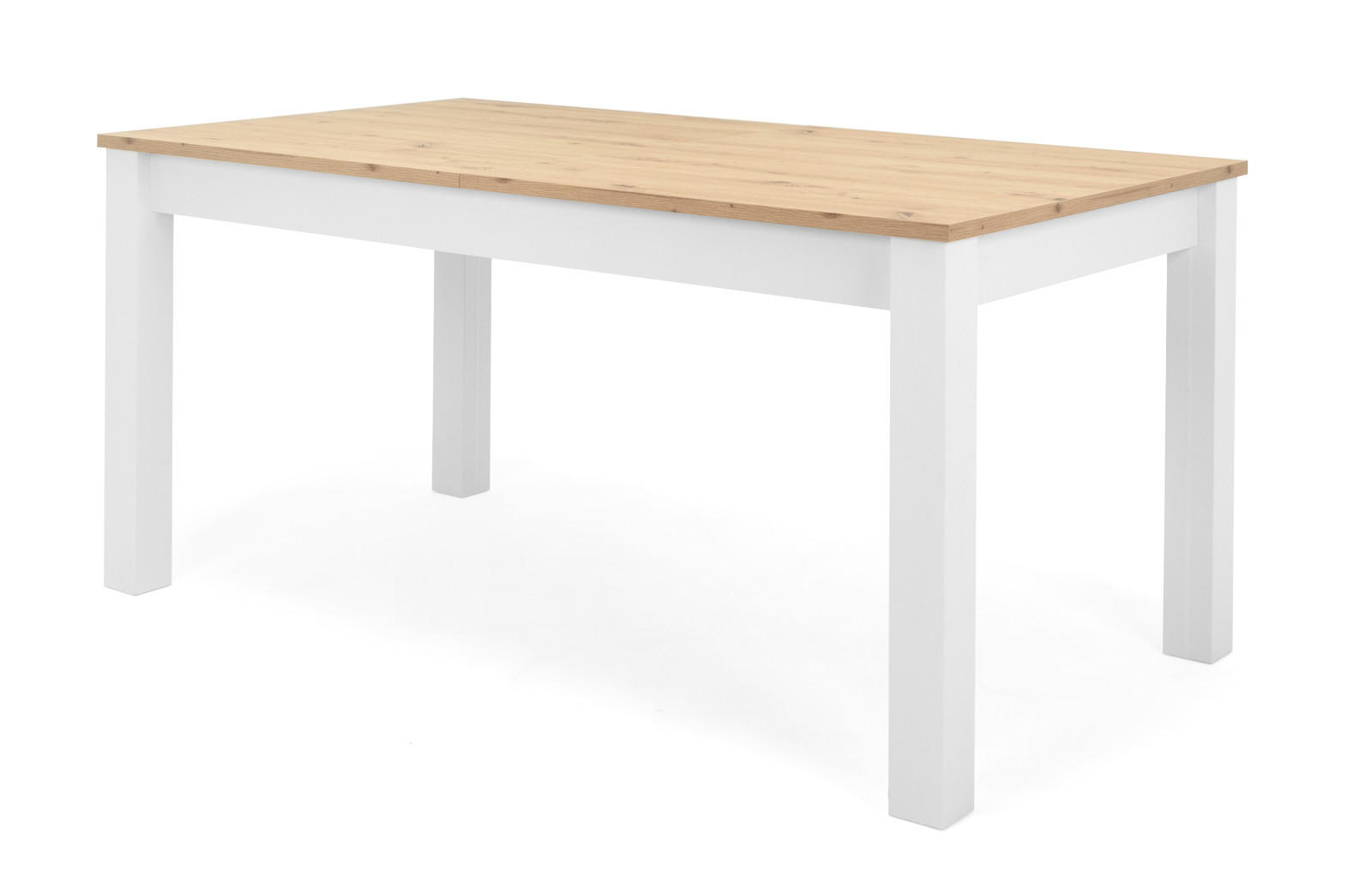 ESSTISCH weiß Landhaus und Eiche, ausziehbar 160 - 215 cm - Weiß/Eiche Artisan, Holzwerkstoff (160/90/75cm) - Furn.Design