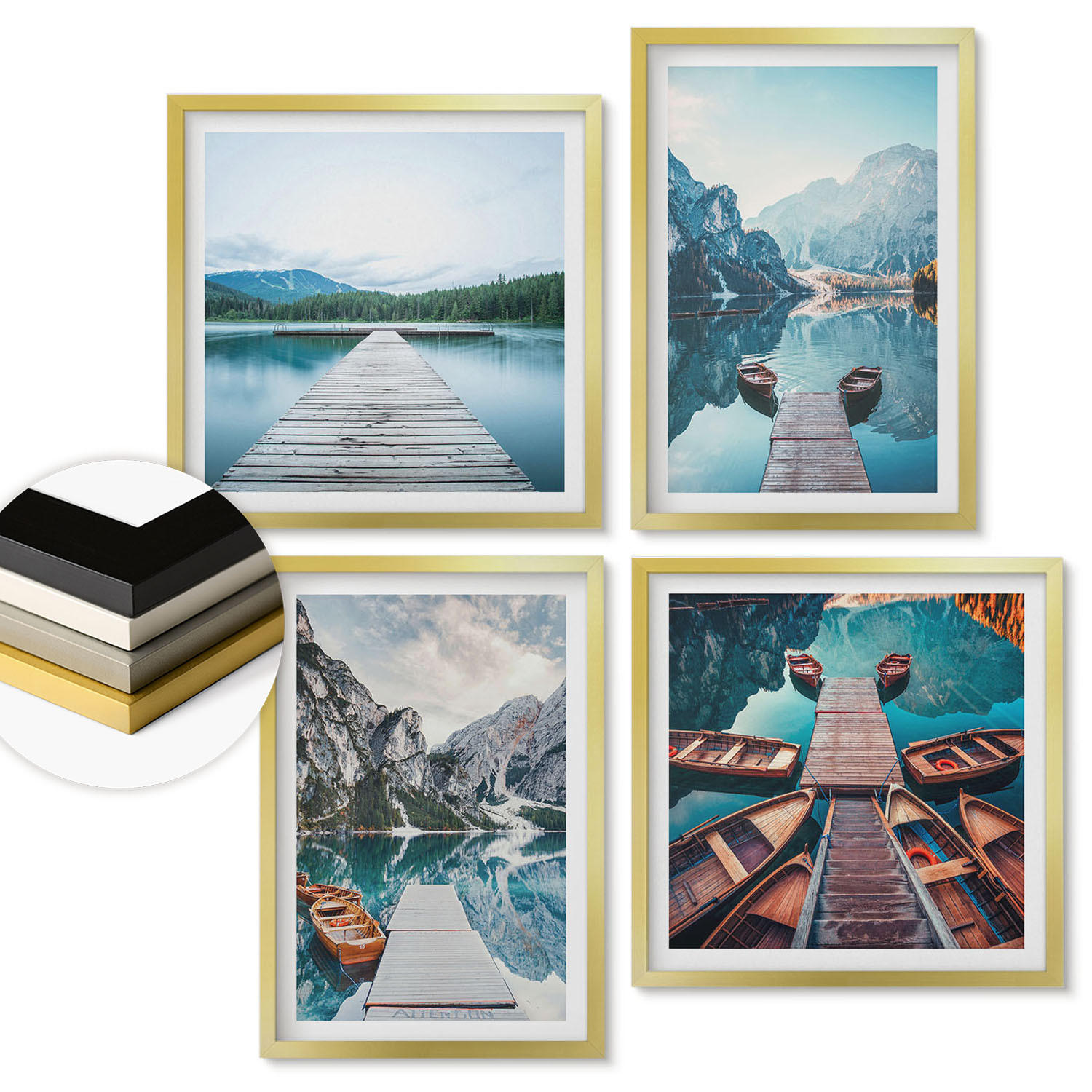 ArtPrintCave Wandbilder Gold 50x50 cm
