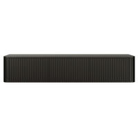 TV-HÄNGEBOARD Ovarlo Schwarz mit geriffelten Fronten 163/49/38 cm - Schwarz, Holzwerkstoff (163.2/31.2/38cm) - Selsey