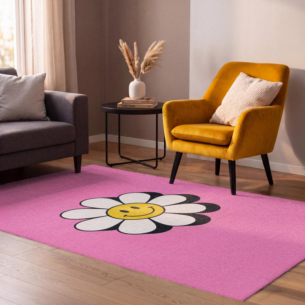 PREPROGE - Cvet - 90x150 cm - pink, umetna masa/tekstil (90/0.4cm) - OnlyWow