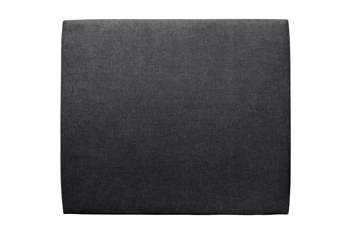KOPFTEIL gepolstertes – schwarzer Stoff - 135 cm - Beige/Schwarz, Holz (135/120/10cm) - Sommeil de Plomb