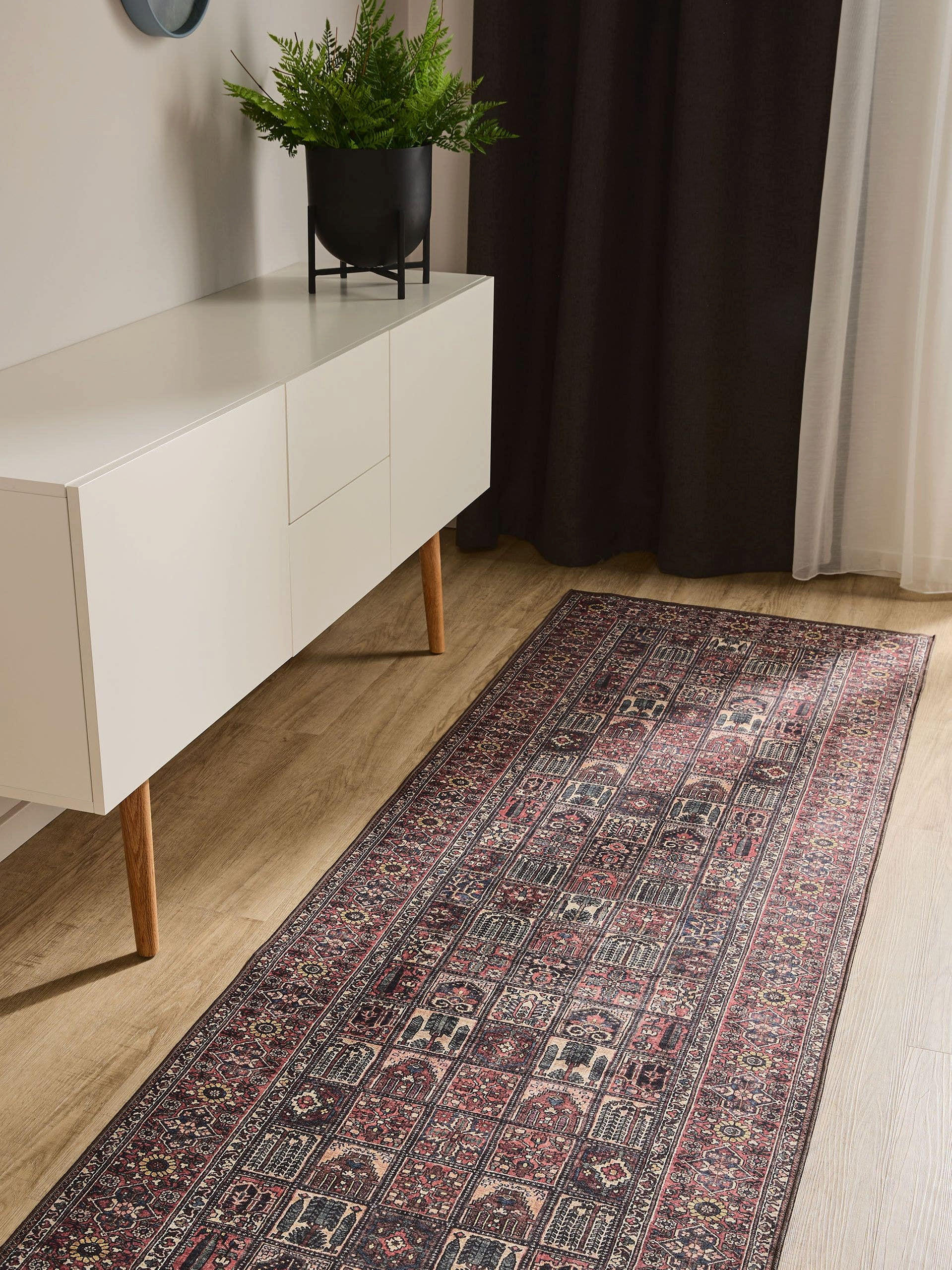 VINTAGE-LÄUFER George waschbar 80x240 cm - Rot/Multicolor, Kunststoff (80/240cm) - benuta