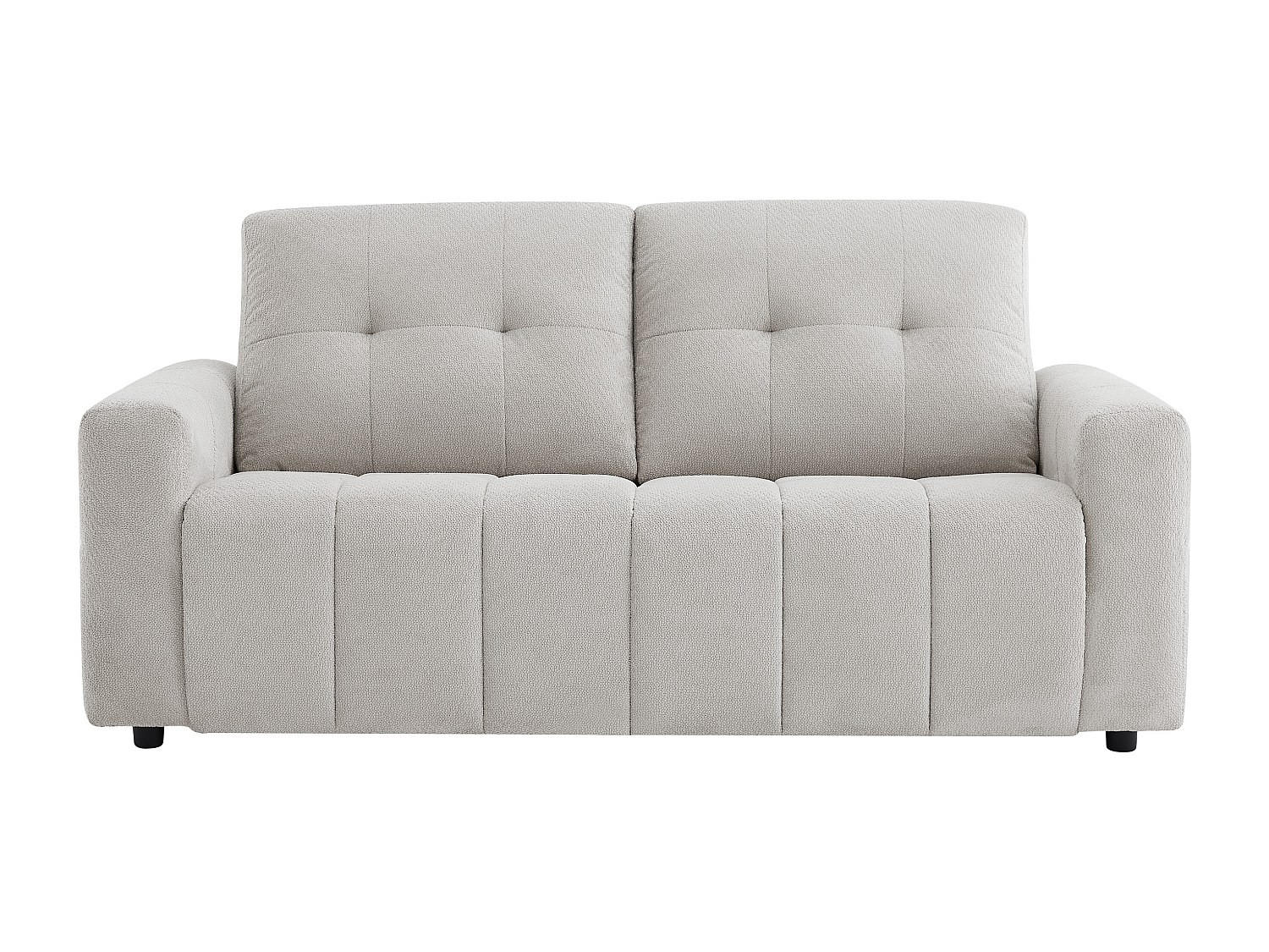 SCHLAFSOFA - 3 Personen - Stoff - Hellgrau - - Hellgrau, Textil (202/95/100cm) - Vente-Unique