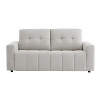 SCHLAFSOFA - 3 Personen - Stoff - Hellgrau - - Hellgrau, Textil (202/95/100cm) - Vente-Unique