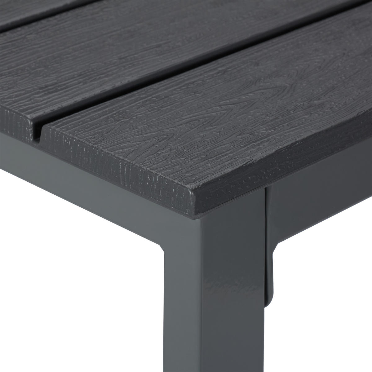 BALKON-BEISTELLTISCH - Grau, Metall (48/52/39cm) - Relaxdays